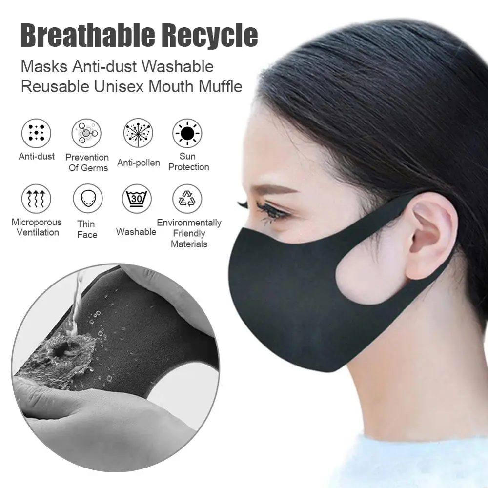 1 шт. новые рециркулирующие маски дышащие защитные от пыли моющиеся многоразовые