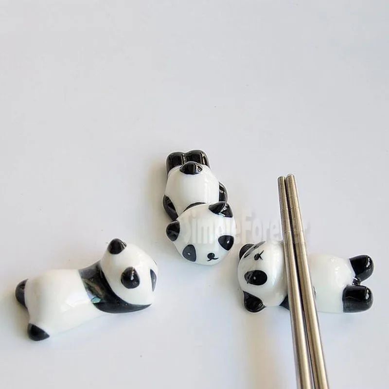 100 шт./лот керамическая панда палочки для еды подставка держатель фарфоровая