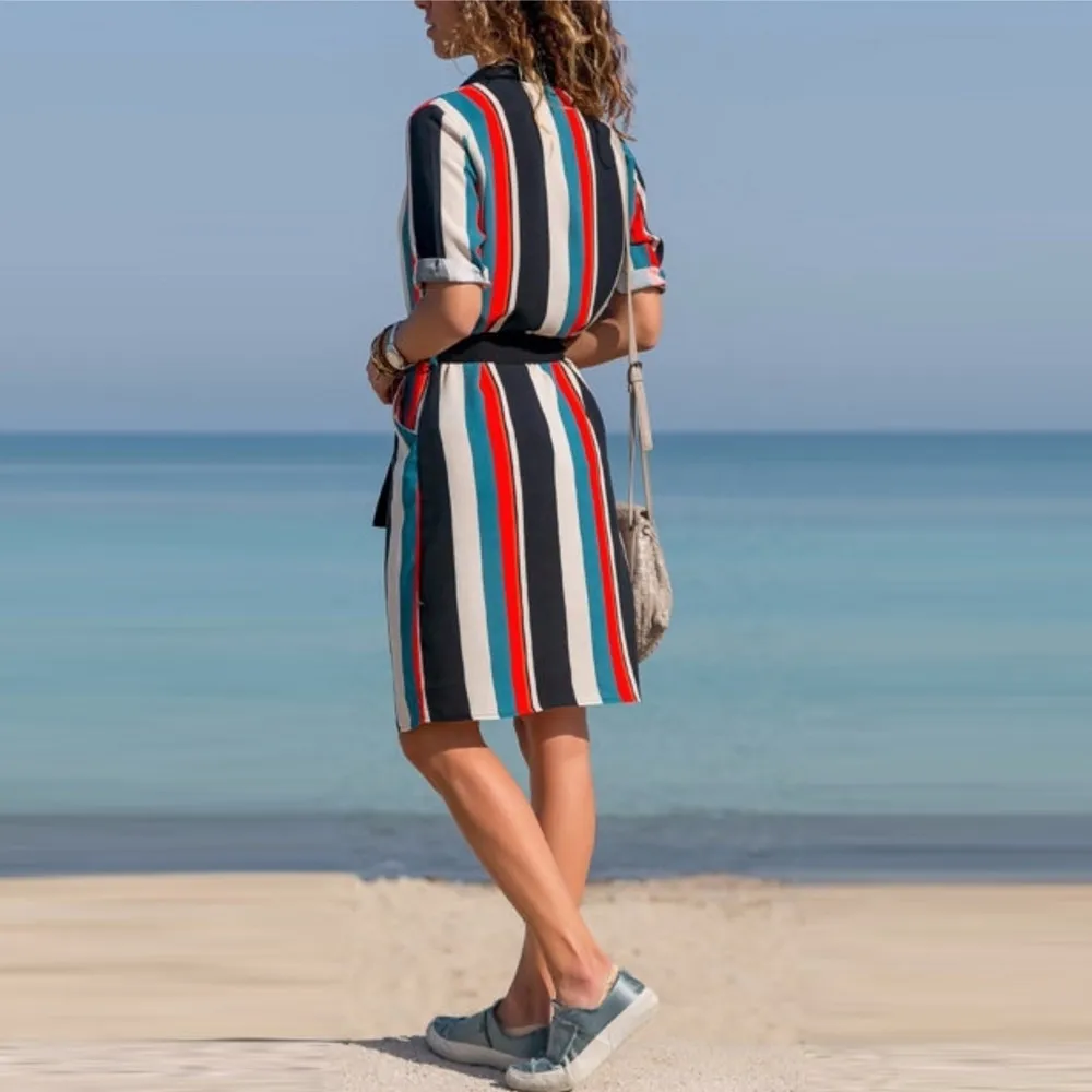 SAGACE платья с принтом элегантное женское пляжное платье длинным рукавом и