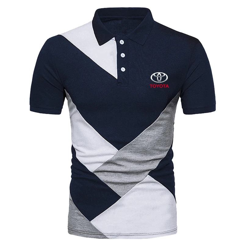 

2021 Summer Men's New Trend Polo Shirt Toyota Car Logo Short Sleeve Slim Breathable Shirt Men's Polo Shirt Men's T-shirt Top