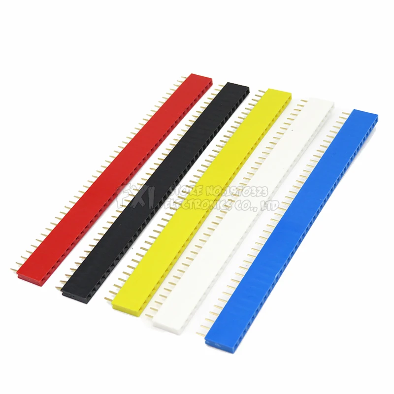 

10 шт., однорядные гнездовые разъемы с шагом 2,54 мм, 40P, 40 контактов, PCB однорядные Материнские разъемы ибув для Arduino