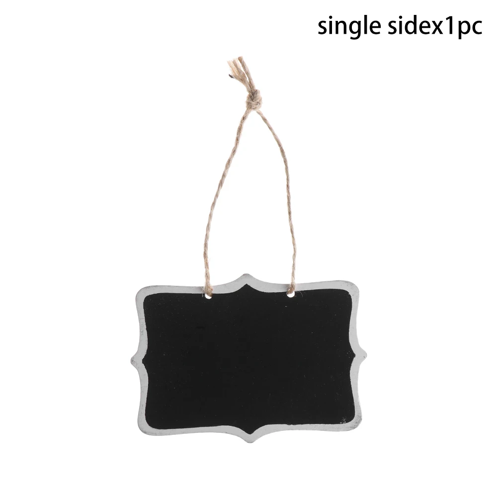 single side 1 шт. горячая Распродажа мини сланец висячая двухсторонняя деревянная доска потертая шикарная свадебная открытка этикетка Памятка знак Свадебная пользу - Цвет: single side