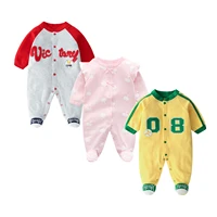 2021 baby boy girls long sleeve rompers foot coveralls newborn clothes 3 12 m