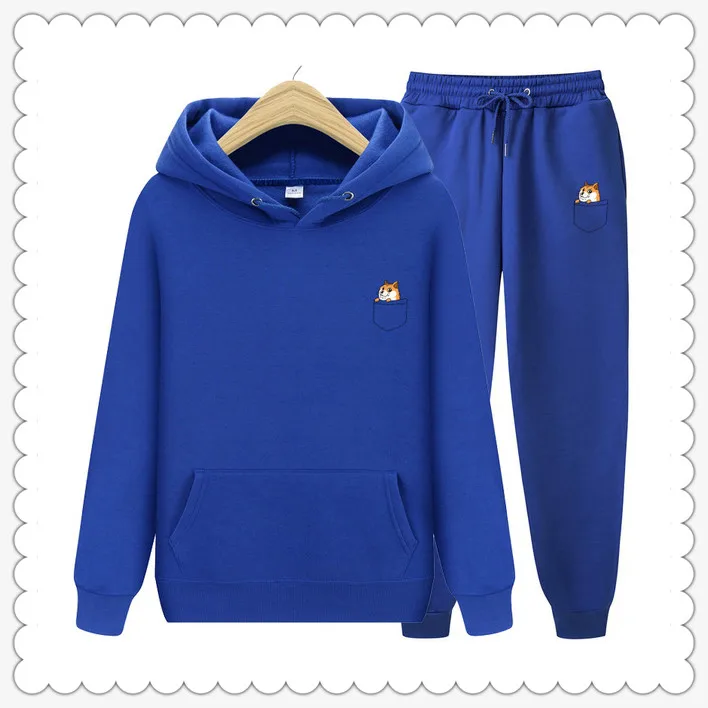 Толстовка с капюшоном и карманом на флисе | Мужская одежда