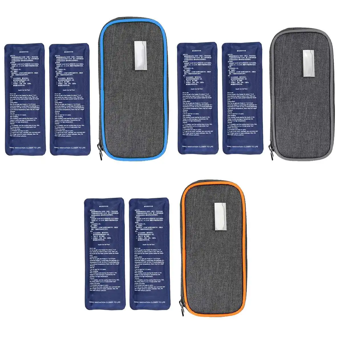 

Insulin Cool Cooler Bag Portable Medicine Fridge w/2 Ice bag Pill Box Bolsa Termica Aluminum Foil Ice Bag Outdoor Bag NEW