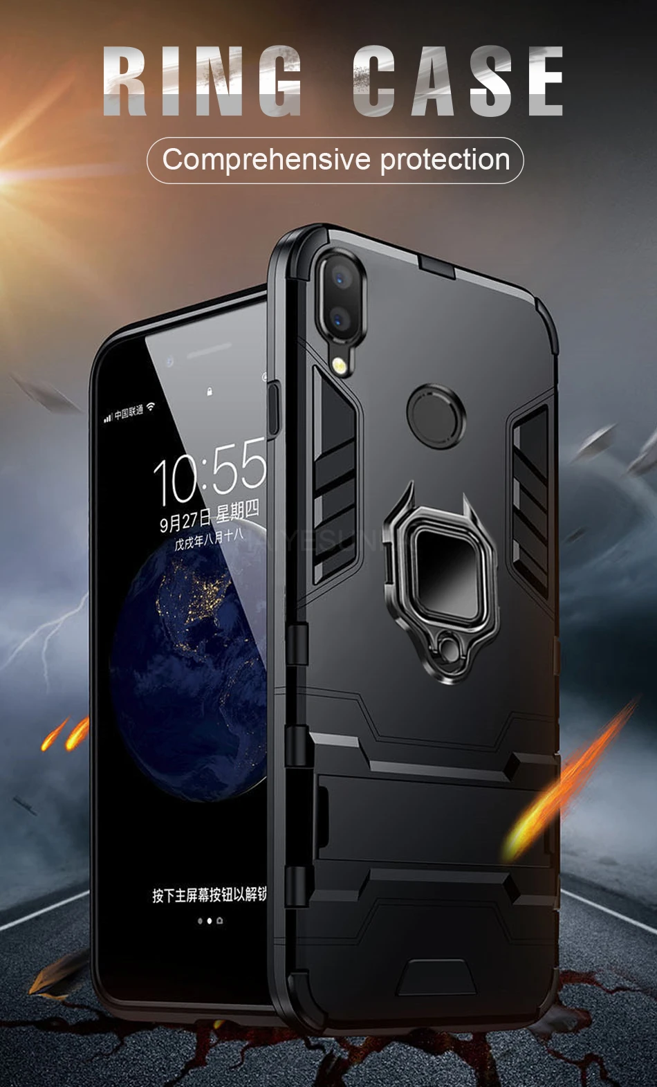Роскошный противоударный Магнитный силиконовый чехол для Xiaomi Redmi 7 Note 7 5 6 K20 Pro Чехол для телефона для Redmi 6 7a автомобильный чехол-кольцо