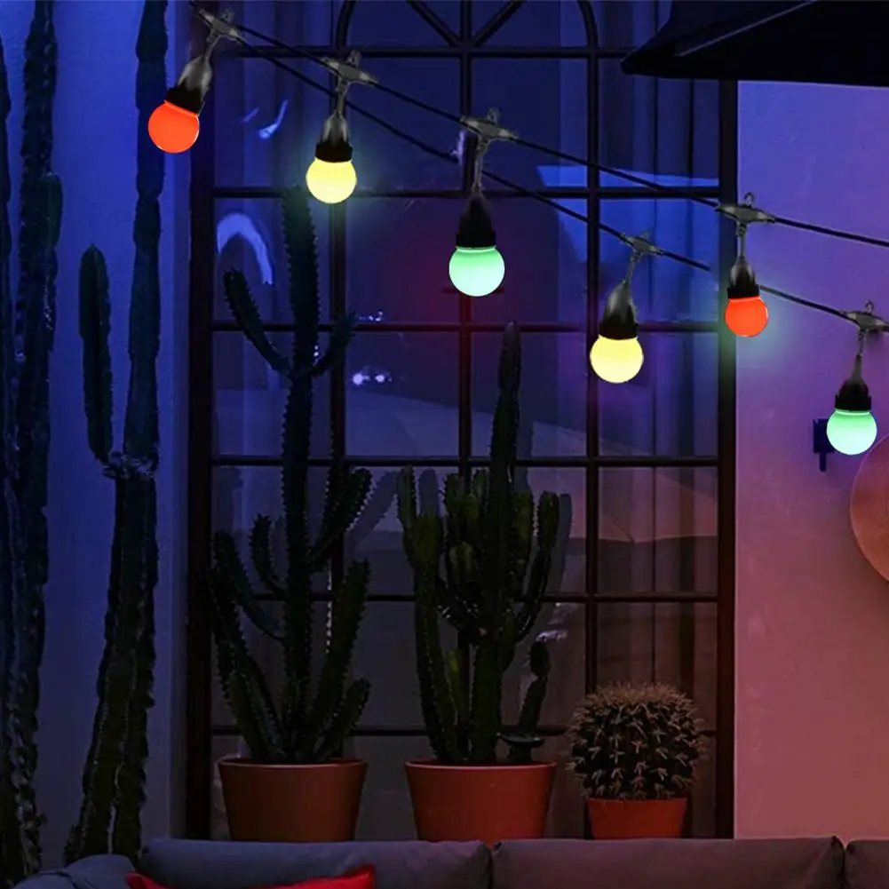 

20 Lights G50 Bulb LED String Lights Outdoor Waterproof LED Ball String Garland Party Wedding Backyard Patio Christmas Supplies