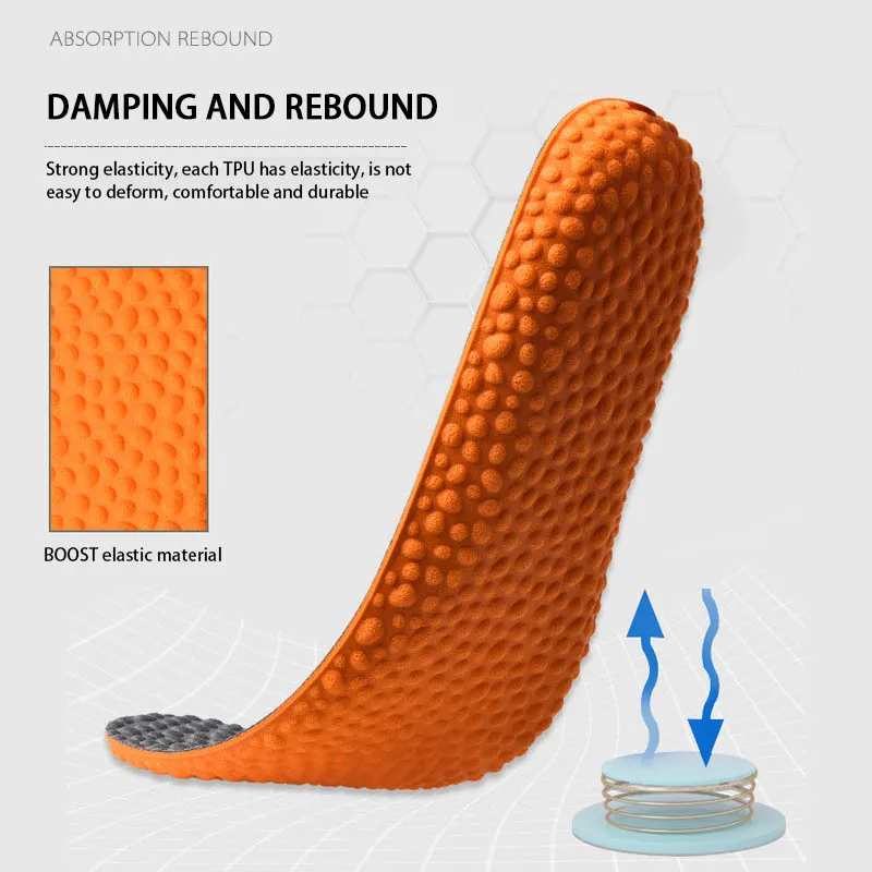 Popcorn Memory Foam sports Insoles For Shoes Deodorant Breathable elastic Cushion Running Insoles For Man Women Orthotic Insoles