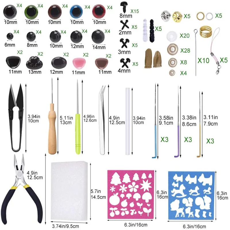 Набор инструментов для валяния Nonvor 24 цвета самостоятельного изготовления иголок