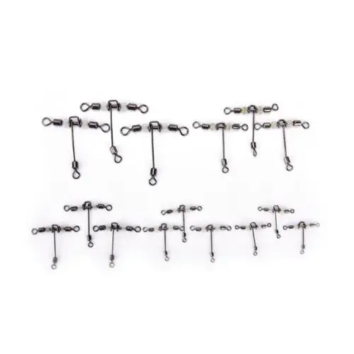 20 штук упак. 3 светящиеся Т-образные поперечные роликовые вертлюжные рыболовные