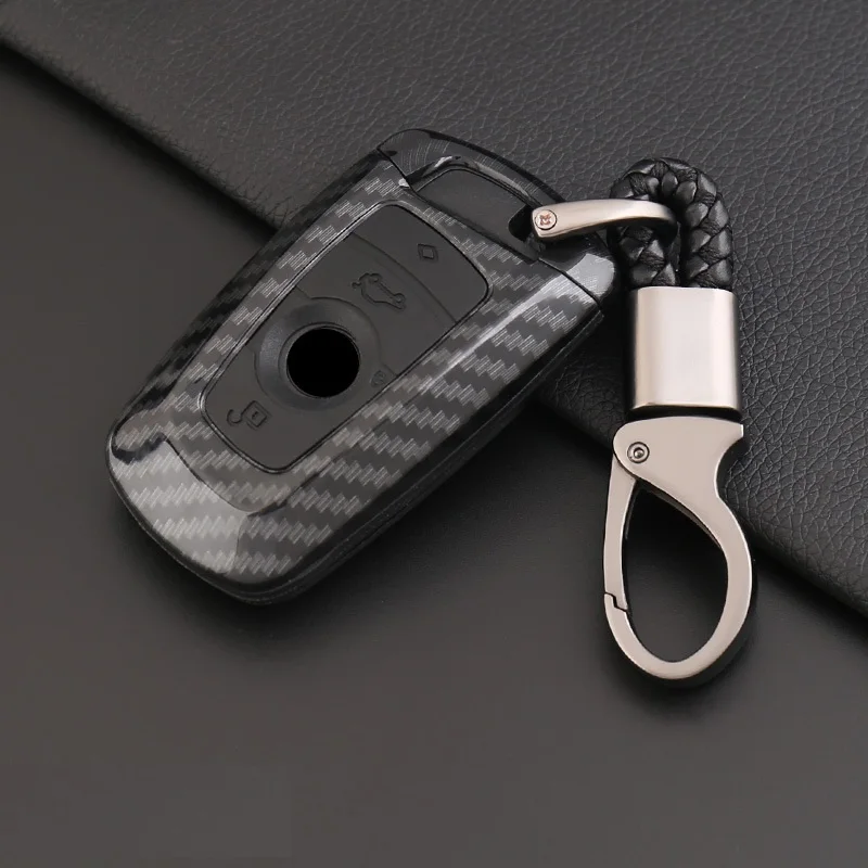 Углеродное волокно АБС пластик автомобильный смарт ключ чехол КРЫШКА ДЛЯ BMW 520 525