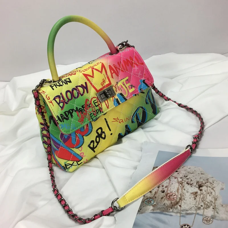 Брендовые высококачественные дизайнерские Наплечные сумочки для граффити