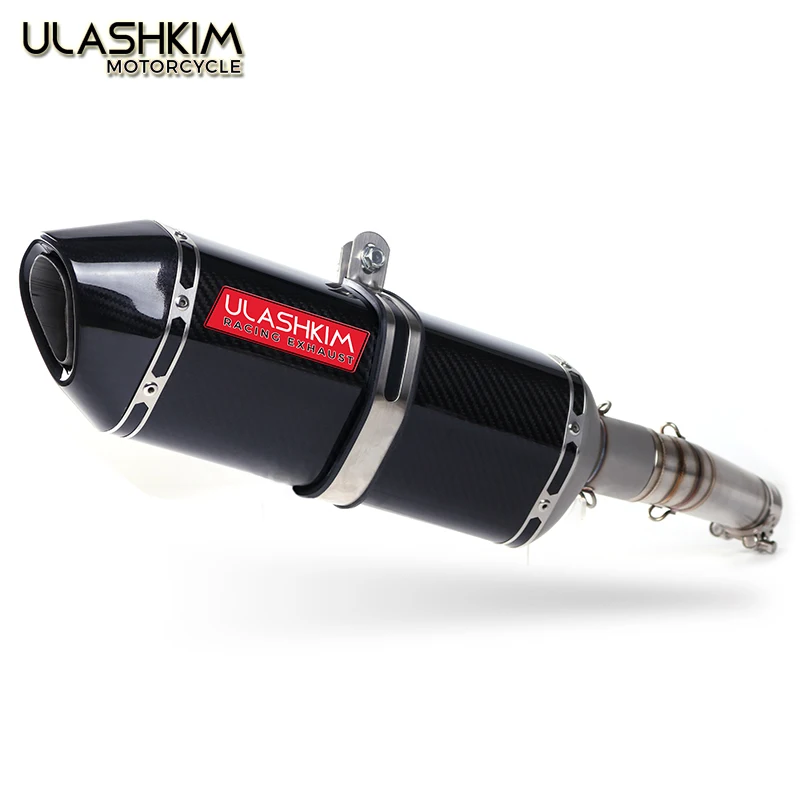

Выхлопная труба глушителя для мотоцикла, труба из углеродного волокна, выхлопная труба без застежки для HONDA NC700 NC700S NC750 NC750X 2012-2017