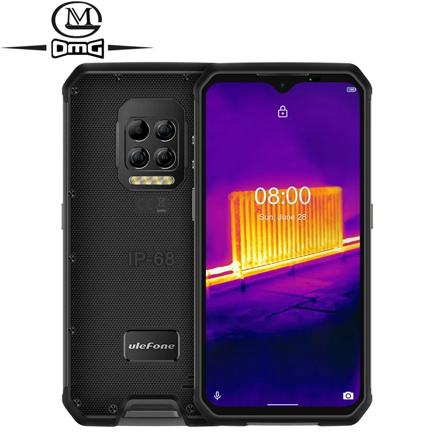 Ulefone Armor 9 NFC IP68 Ударопрочный телефон с термокамерой Android 10 Восьмиядерный 8 ГБ + 128 Гб