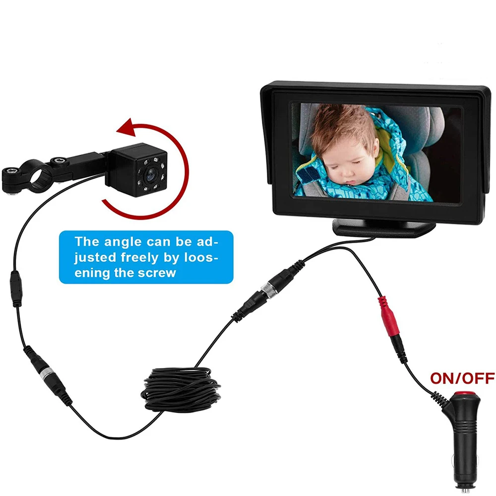 Детское автокресло вид сзади Камера 360 ° регулируемый детское автомобильное