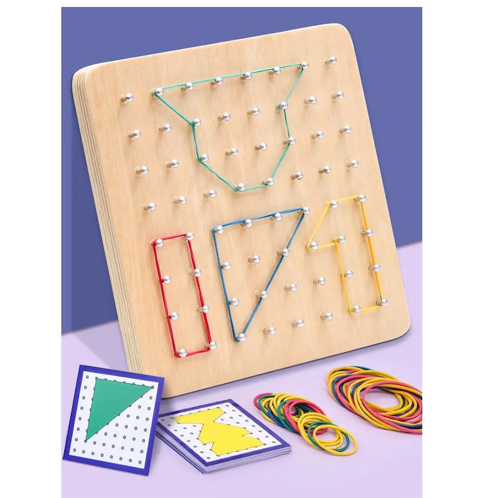 

Креативная образовательная графика, Дошкольный резиновый галстук для ногтей, игрушки Монтессори, математические игрушки