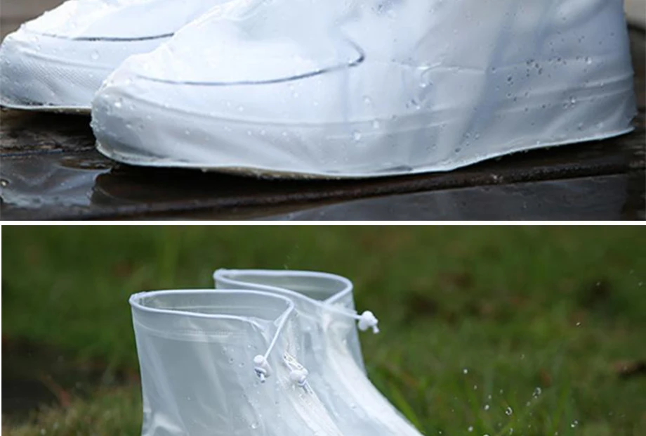 1 Pair Of PVC Waterproof Shoe Covers Reusable Overshoe Thickening Unisex Non-slip Rain Boots Set Fishing Waterproof Rain Boots