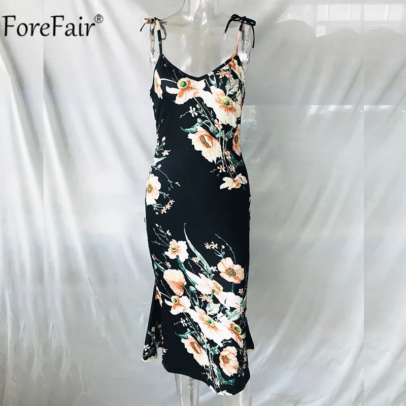 Женское атласное пляжное платье без рукавов Forefair летнее Бохо на тонких бретелях