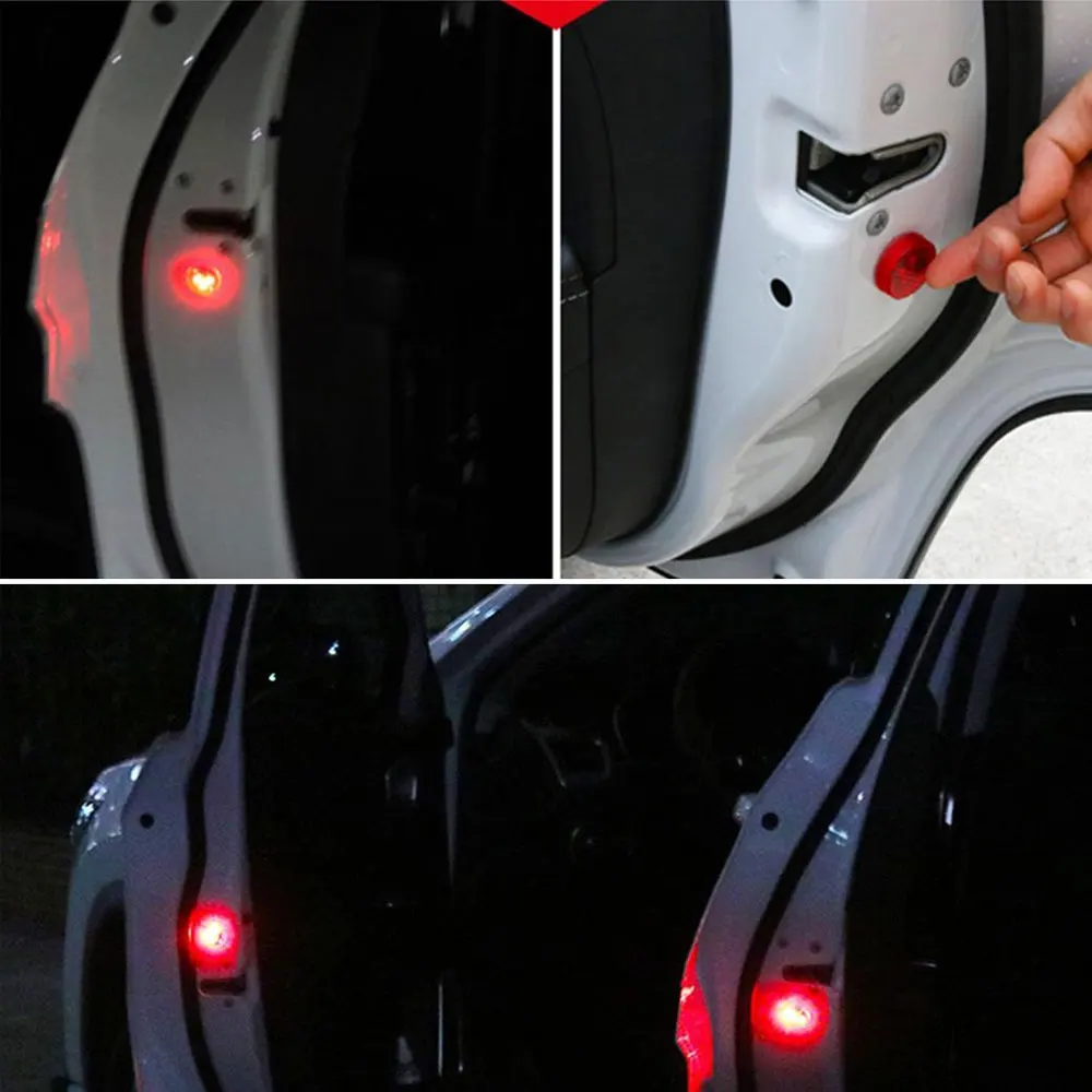 

1Pair Car Door Warning Light LED Decorative Light Wireless Anti-Tailing Strobe Light Open The Door Anti-Collision Sensor