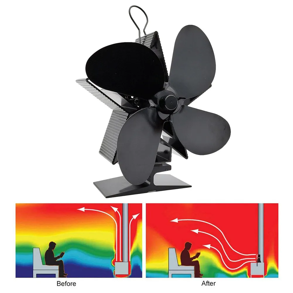 Бесшумный вентилятор для камина печи бесшумная работа деревянной/деревянной