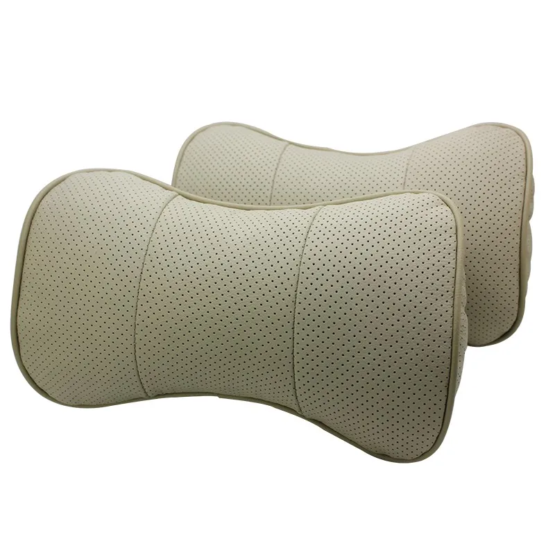 

Car Pillow for CRV Civic Genuine leather Auto Car Headrest Neck Rest Cushion Safety Seat Support Pillows Car Styling Accessories