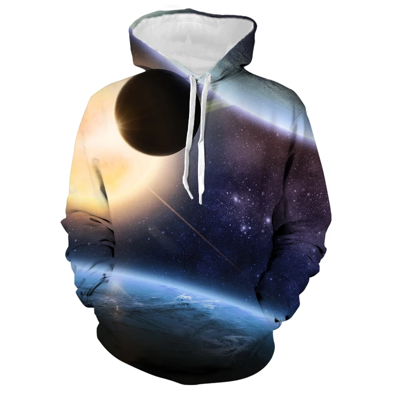 

2021 Purple starry pullover Clothing 3D print Galaxy Sweatshirt Men /Women clothing moletons hip hop Japanese streetwear hoodie