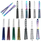 Складной нож-бабочка из нержавеющей стали, тренировочный Клинок для начинающих, для отдыха на открытом воздухе, кемпинга, парикмахера