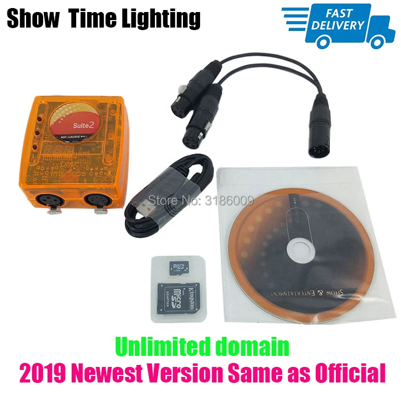 Быстрая доставка мини dmx консоль Sunlite Suite2 FC DMX USD контроллер pro для DJ Party LED Освещение