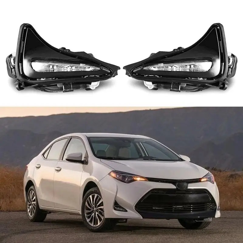 

For Toyota Corolla Sedan 2017 2018 2019 LED DRL Daytime Running Light Fog Lamp