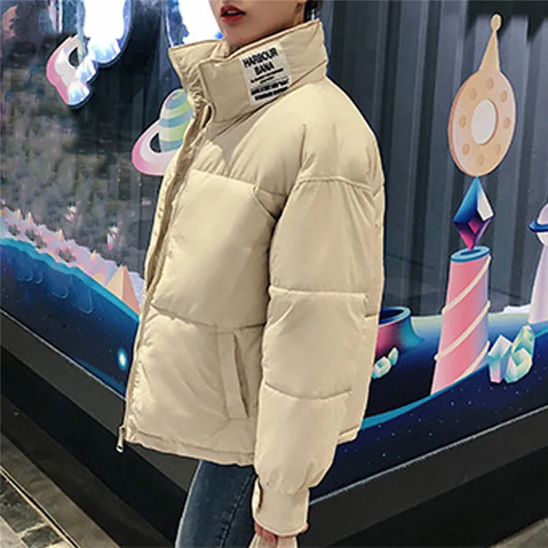 Яркая зимняя куртка Женская парка теплая плотная короткая стильная с хлопковой