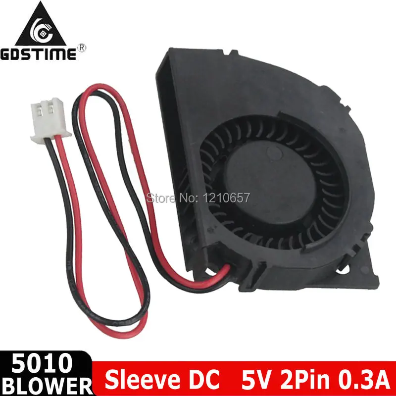 10 шт. в партии Gdstime бесщеточный DC охлаждающий радиальный вентилятор 50x40x10 мм 5010 5В 50 мм 5 см