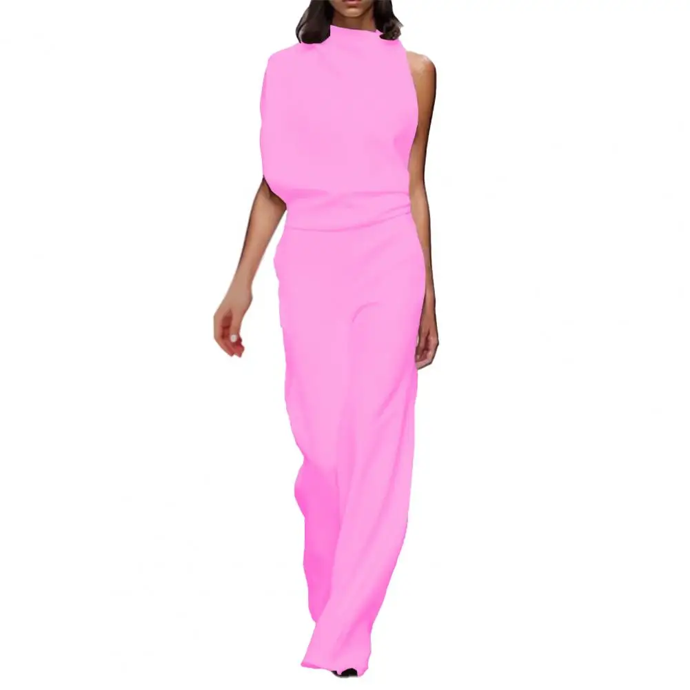 

2021 Jumpsuit Sleeveless Loose Women Women Sleeveless Wide Leg Overall for Party