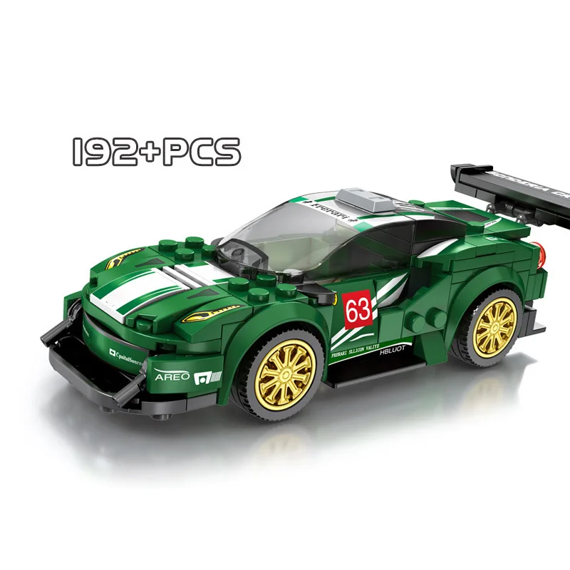 Супер гонщики спортивный гоночный автомобиль модель строительные блоки