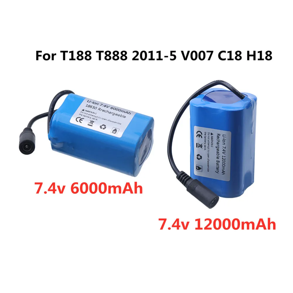 7 4 В 12000 мАч 5200 6000 аккумулятор для T188 T888 2011 5 V007 C18 H18 и т. д. пульт дистанционного
