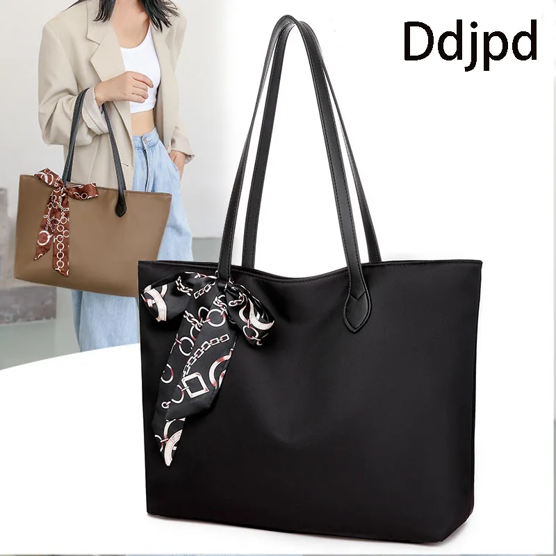 

Ddjpd Nylon Large Capacity Shoulder Bag Fashion Design Oxford Cloth Waterproof Ladies Bag Casual Ladies Shopping Bag Tote Bag