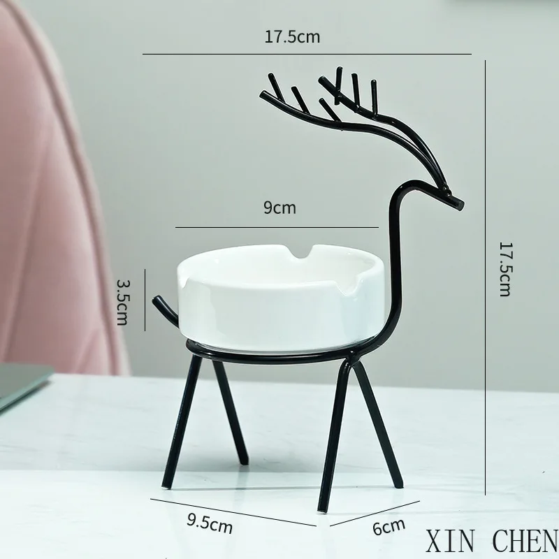 

Nordic deer ashtray creative personality trend ins simple modern office home living room decorative ornaments ceramic ashtray