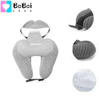 multifunctional 2 in 1 eye mask u shape business travel pillow for home stripes waist cushion office airplane sleep neck pillow