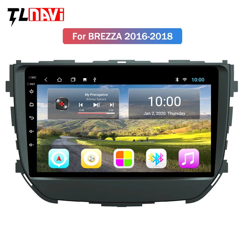2 Гб ОЗУ Android 10 Автомобильный мультимедийный GPS Радио стерео для Maruti Suzuki Vitara Brezza