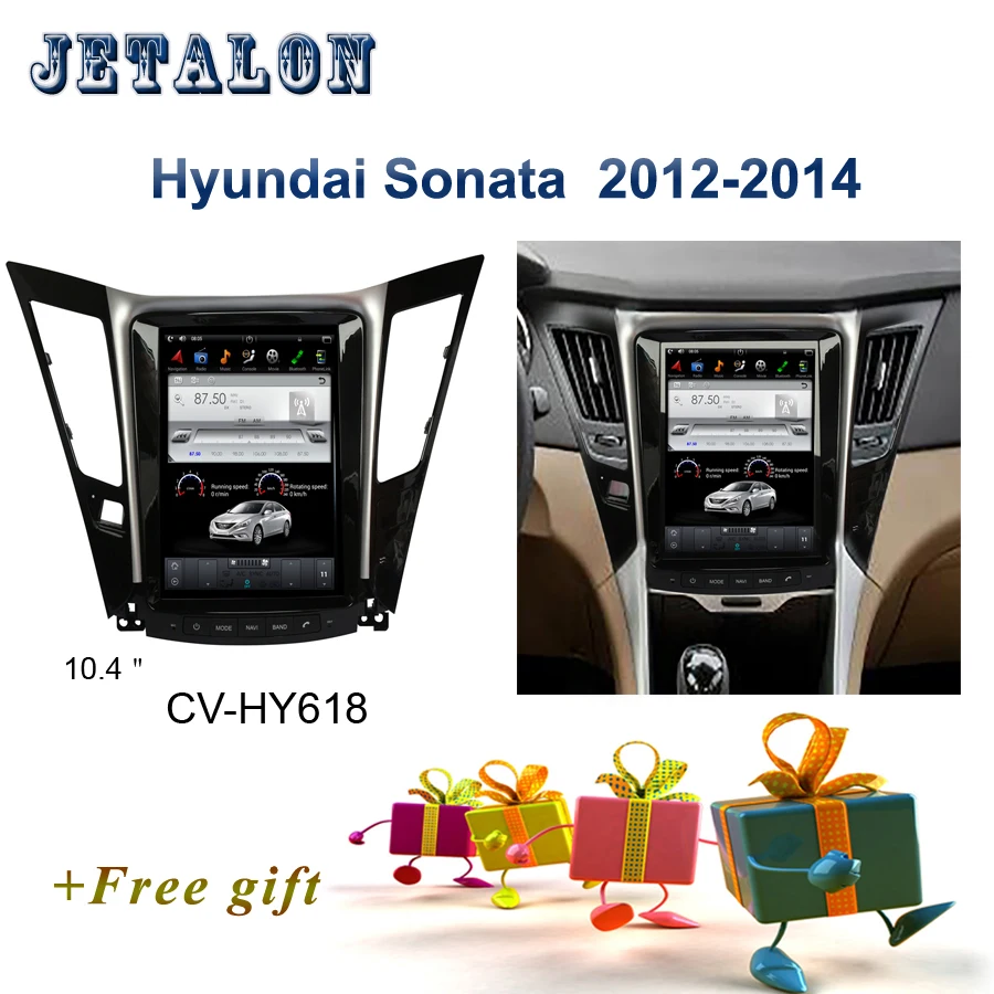 10.4“ IPS Screen Tesla style Car GPS Navigation For HYUNDAI SONATA 2012 CAR radio bluetooth multimedia player PX6 Car Android