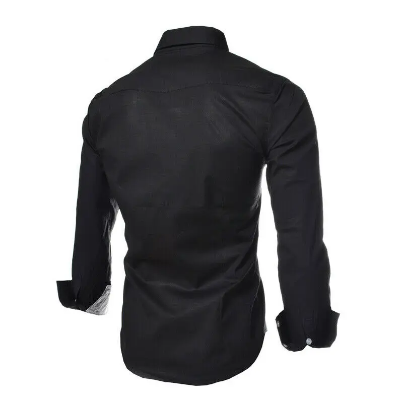 

Hirigin Fashion Button Business Men Shirts Autumn Two Ply Tee Camisas Hombre Breatheable Chemise Homme Slim Fit Office Shirts