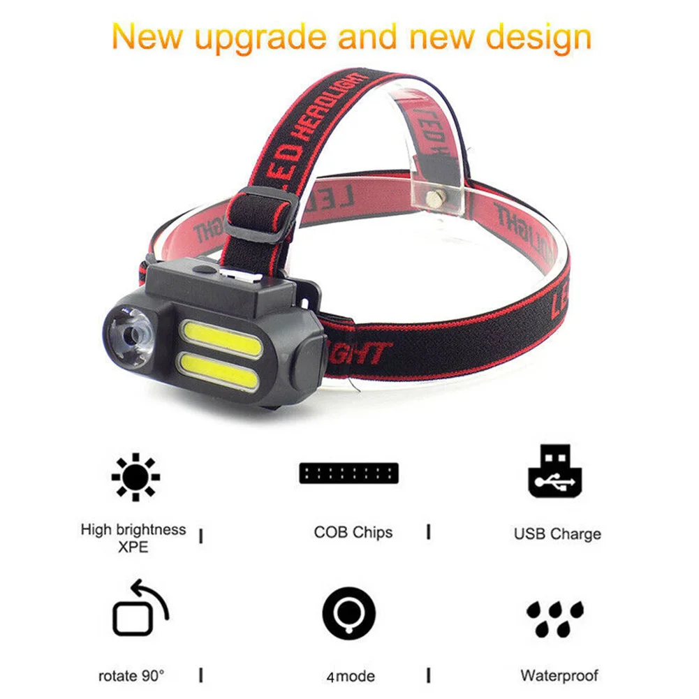 

Rechargeable Headlamp Headlight Head Lamp Torch Light Waterproof Outdoor