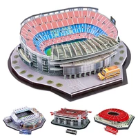 3d three dimensional puzzle football field football building stadium childrens puzzle diy assembly toys kit art decor