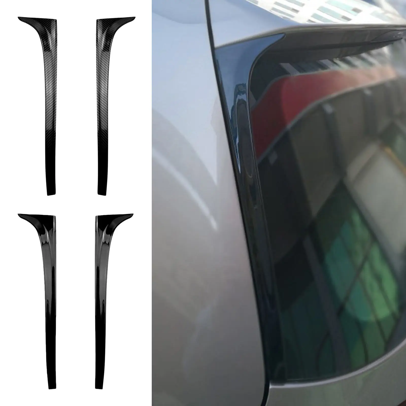 

1 пара, задний пластиковый спойлер из АБС-пластика для VW Golf 7 MK7 GTD R 2014-2018