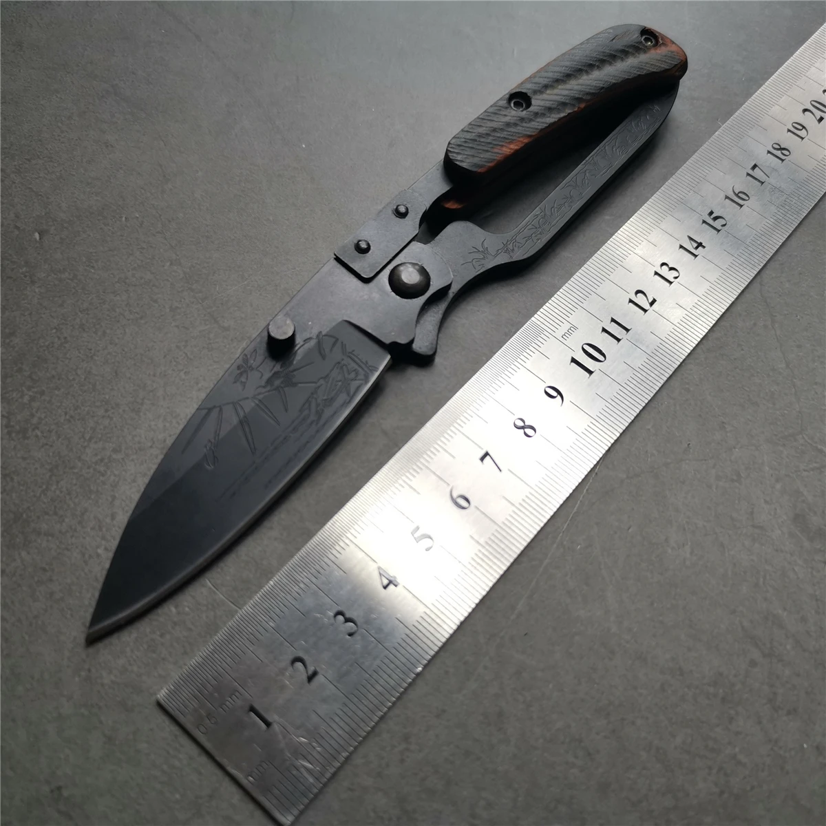 7 1 &quotножи 55 56 HRC складной нож Лезвие высокой твердости с деревянной ручкой