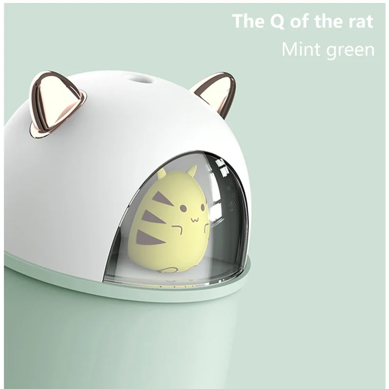 

300ML Mini Air Humidifier Cute USB Aroma Essential Oil Diffuser Colorful Night Light Car Office Air Purifier Mist Maker