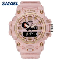 smael top brand pink womens watches waterproof sports wristwatch ladies quartz watch swimming reloj mujer relogio feminino