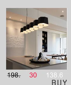 Chandelierrec чердак люстры черный/белый Железный корпус бар гостиная низкие потолки СВЕТОДИОДНЫЙ Потолок люстры светильники