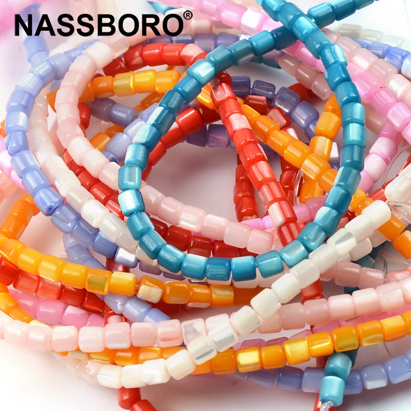 

3.5mmx3.5mm Natural Heishi Beads Small Pear Shell Beads Dyed Shell Beads Pearl Beads Jewelry Making Necklace Bracelets Earrings