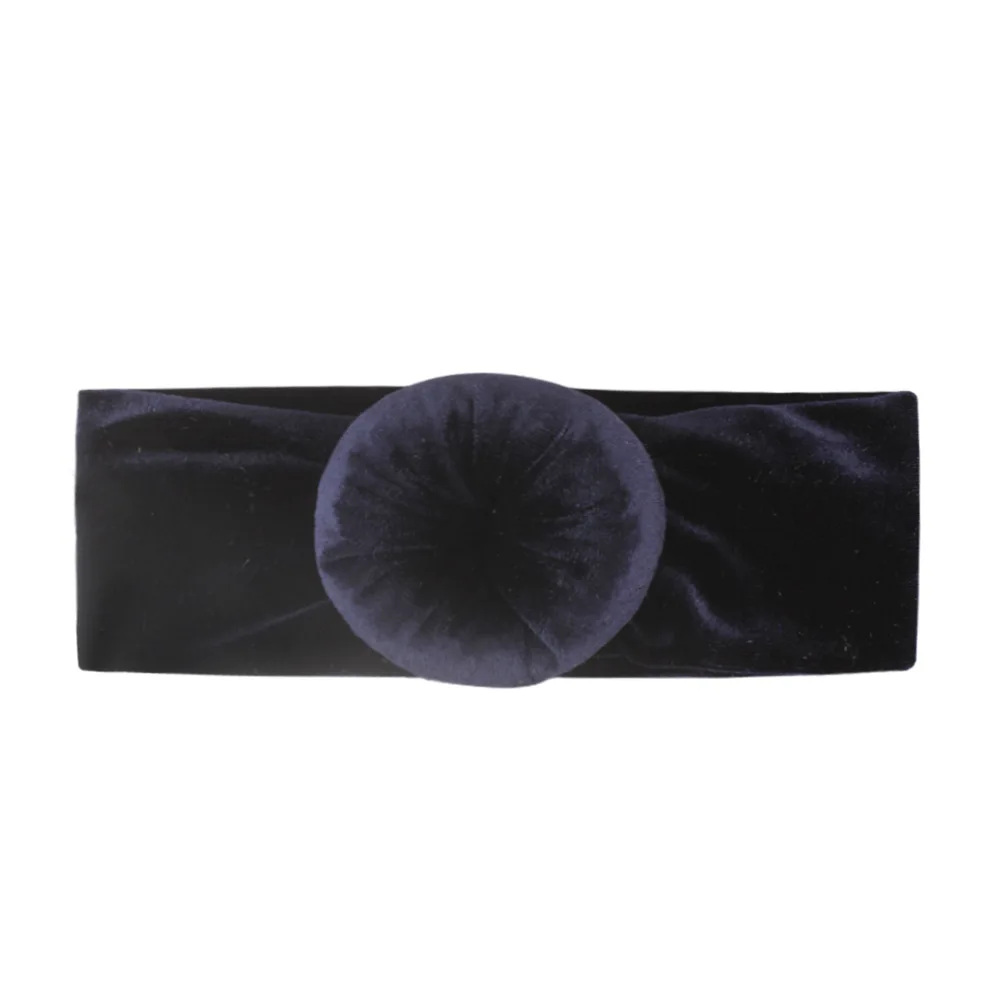 Бархатные повязки для волос с пончиками и тюрбаном маленьких девочек головная