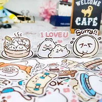 40pcs colorful line food dumplings stickers waterproof sticker for luggage wall car laptop bicycle motorcycle notebook